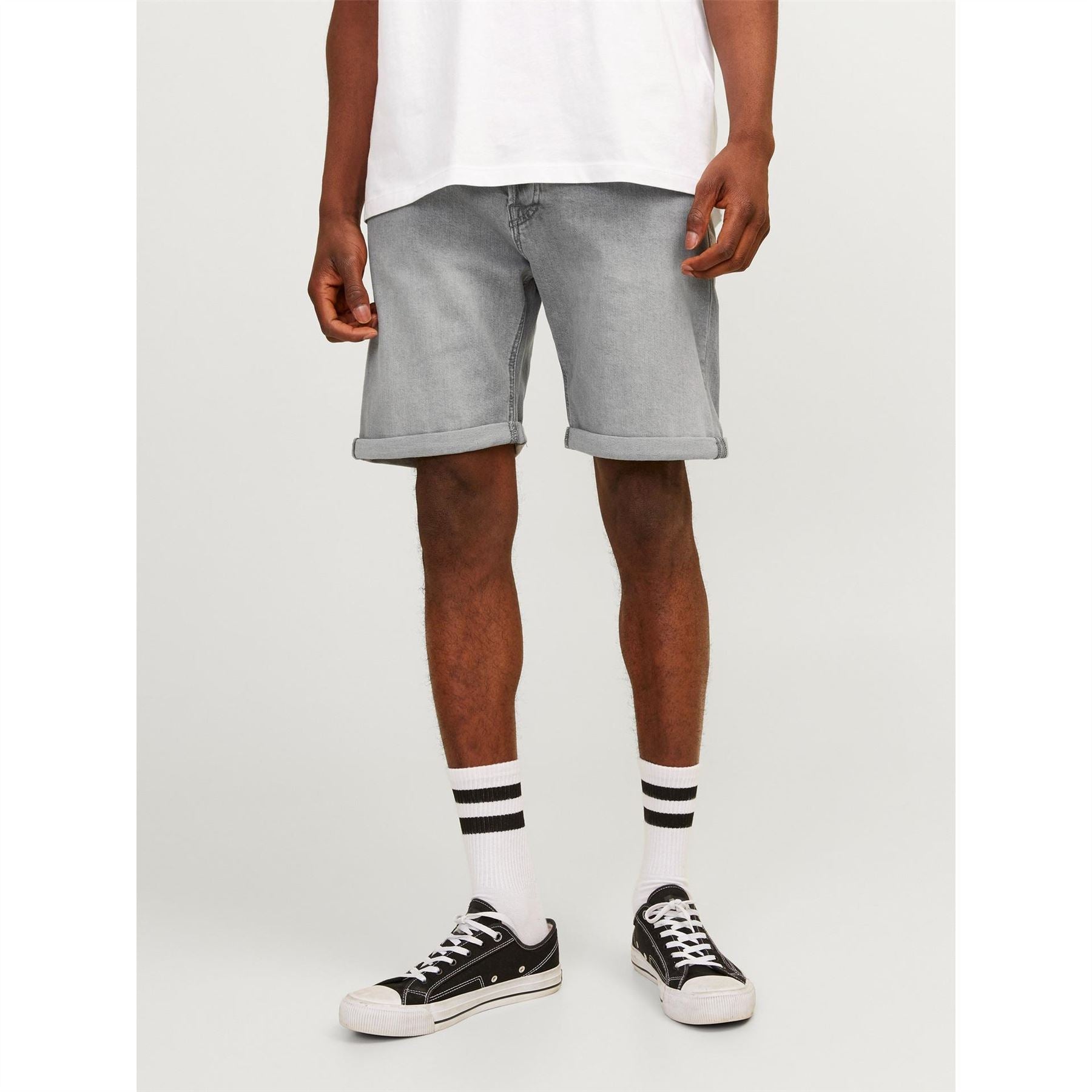 Jack and Jones Denim Bermuda Shorts with Banded Hem
