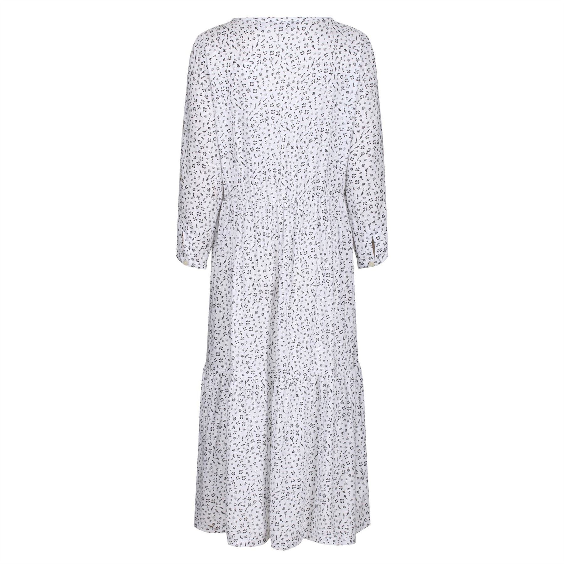 Regatta Briella Scoop Neck Three Quarter Sleeve Midi Tiered Dress