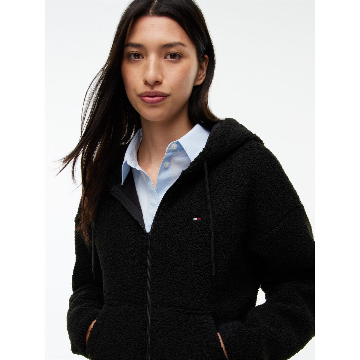 Tommy Jeans Teddy Hoody Jacket Ld64