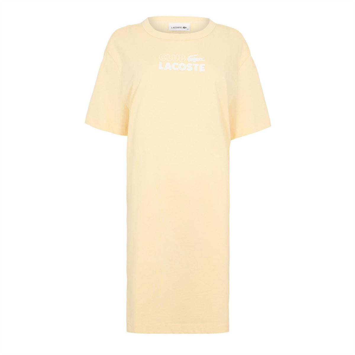 Lacoste Lacoste Lettering Crew Neck Short Sleeve Midi Dress