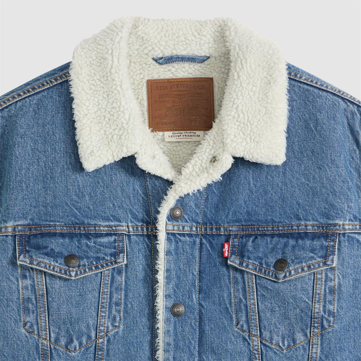 Levis Type 3 Sherpa Cotton Mix Long Sleeve Denim Jacket