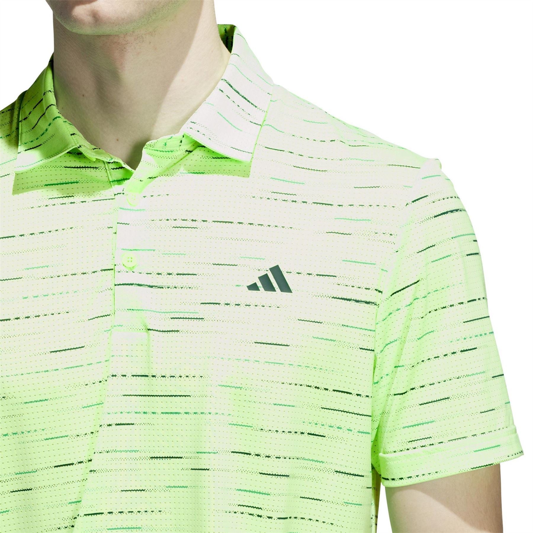 adidas Ultimate Mesh Print Collared Short Sleeve Polo Shirt