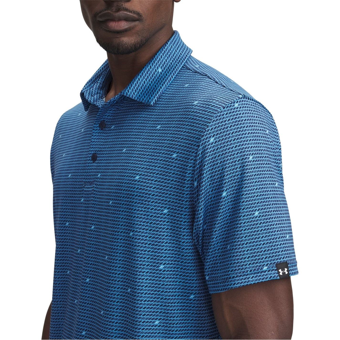 Under Armour Printed Collared Neck Short Sleeve Polo Shirt