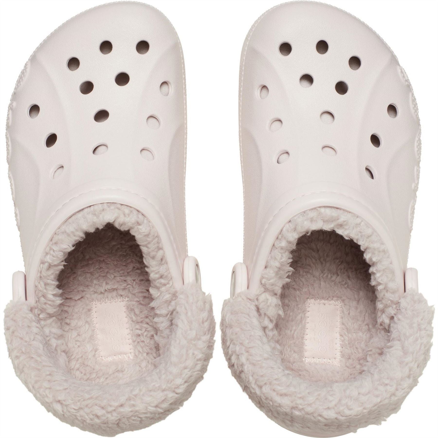 Crocs Baya Lined Fuzz Strap Closed Toe Clogs