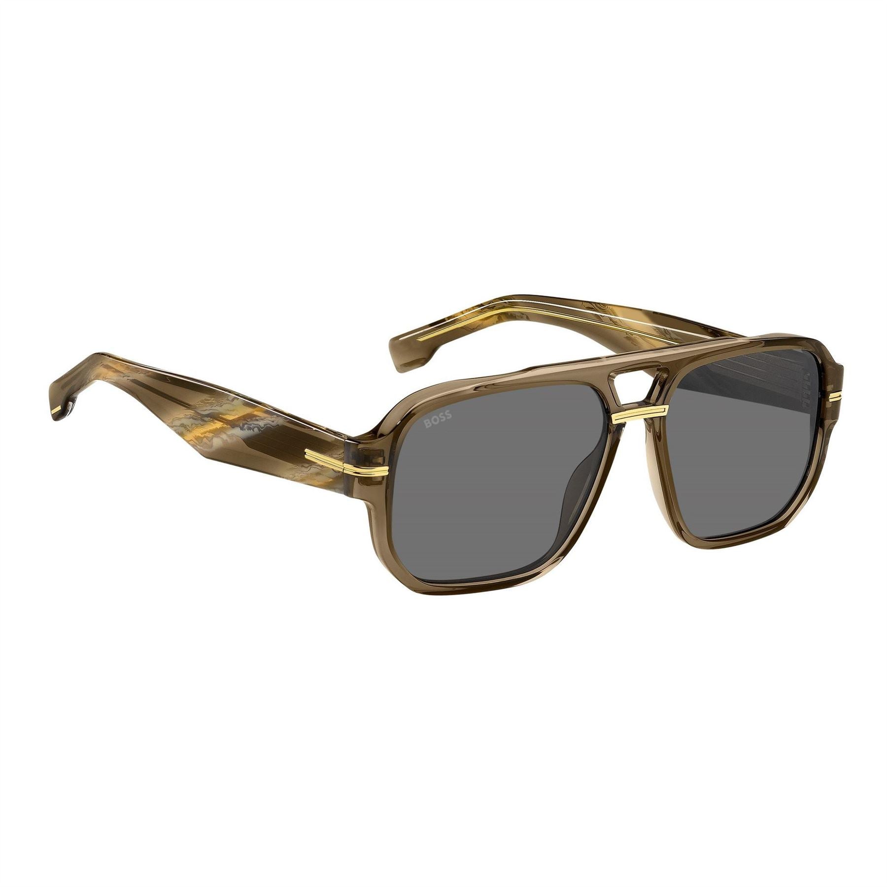Boss Rectangular Round Sunglasses