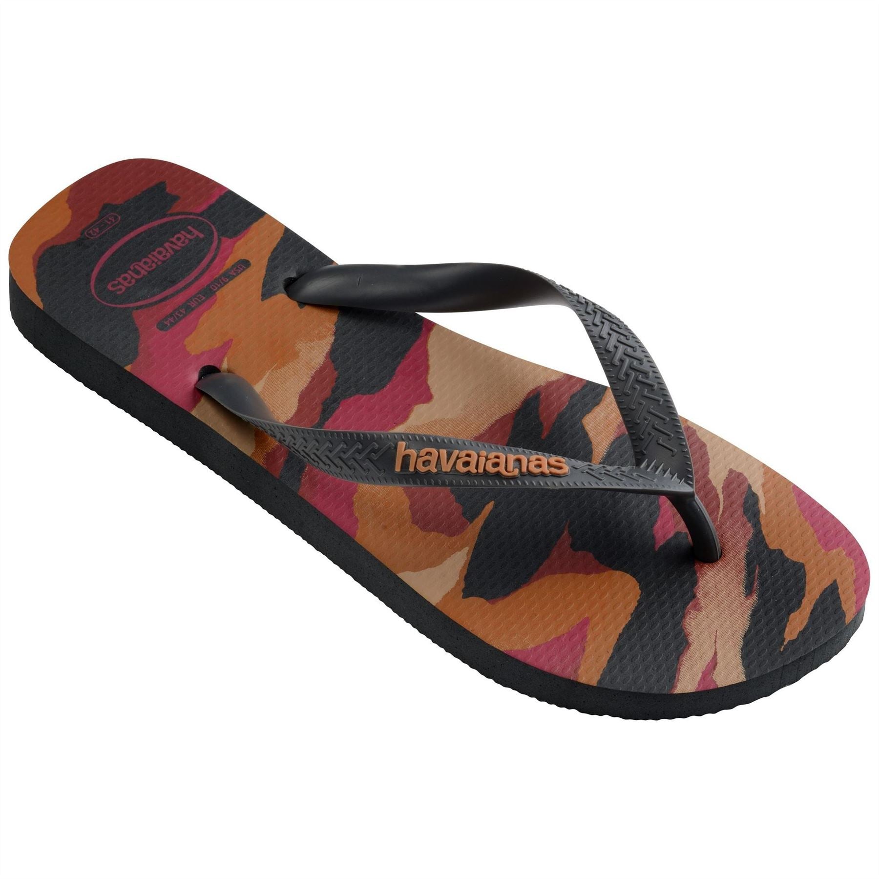 Havaianas Hav. Top Camu Black Moss 33 34 Flip Flops Womens
