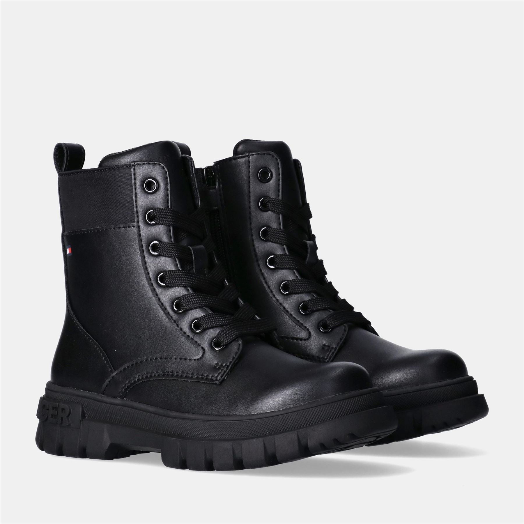 Tommy Hilfiger Combat Lace Up Lug Sole Boots