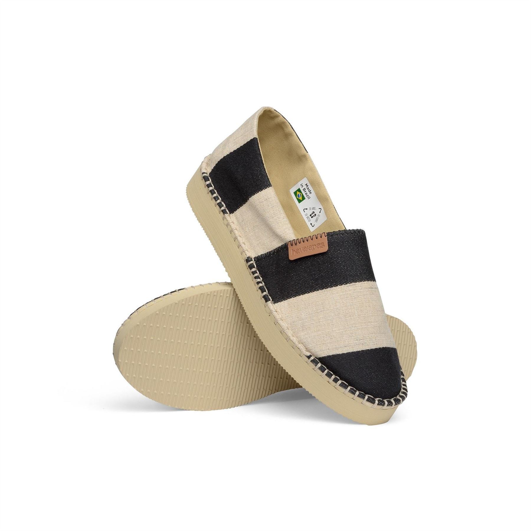 Havaianas Origine Stitched Toe Stripe Espadrilles