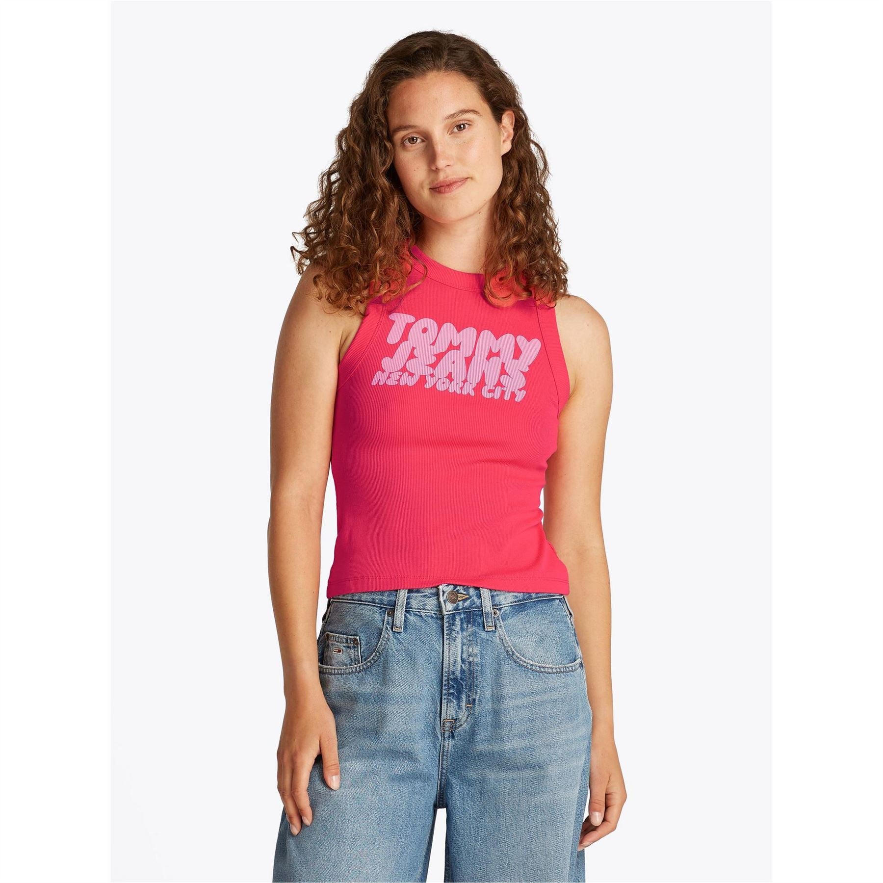 Tommy Jeans Slim Fit Lettering Bubble Tank