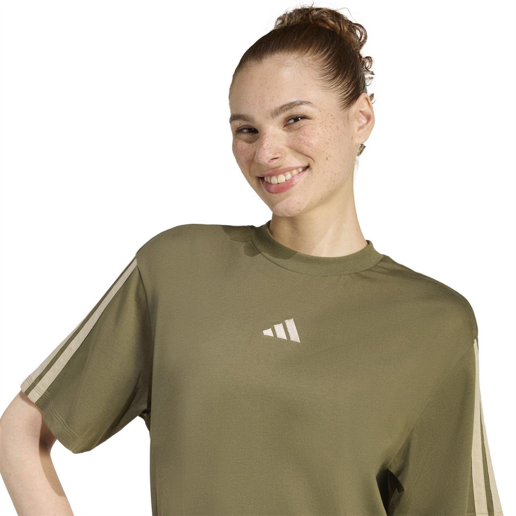 adidas Womens Essentials 3 Stripe T-Shirt