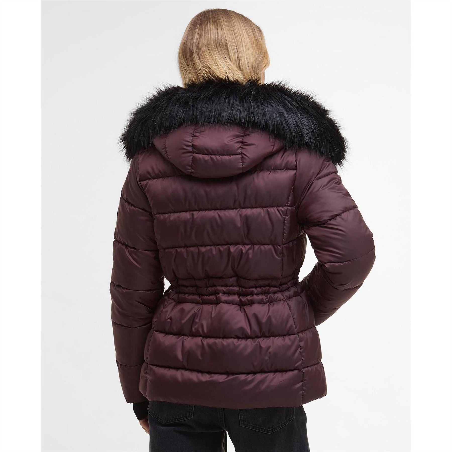 Barbour International Cher Detachable Hood Long Sleeve Medium Puffer Jacket