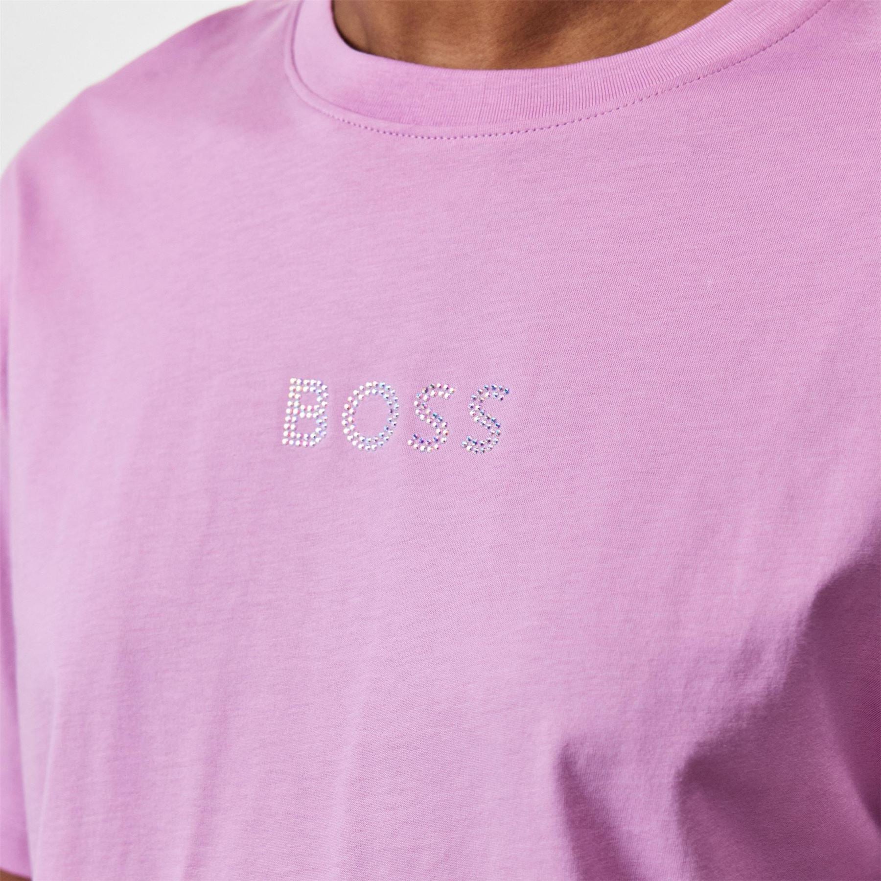 Boss Shiny Logo T-Shirt With Centre Logo