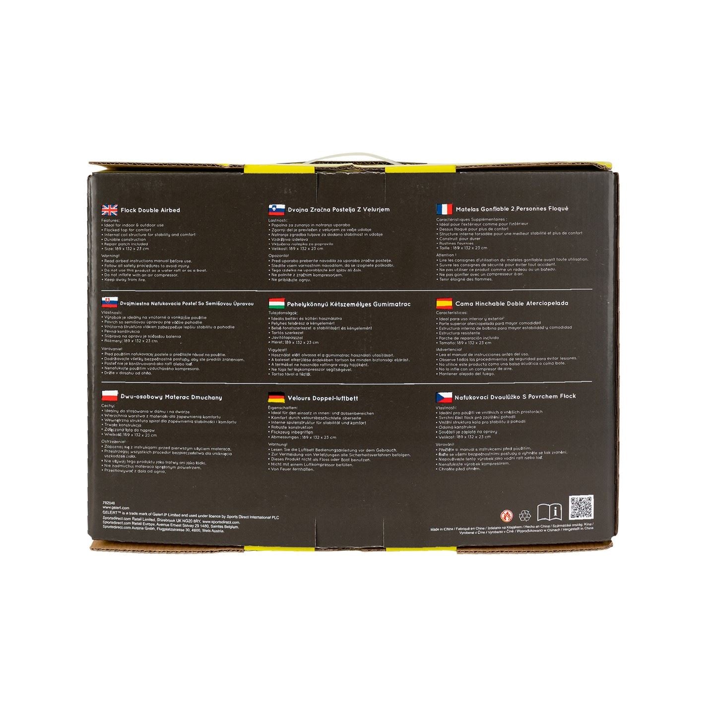 Gelert Flocked Double Airbed