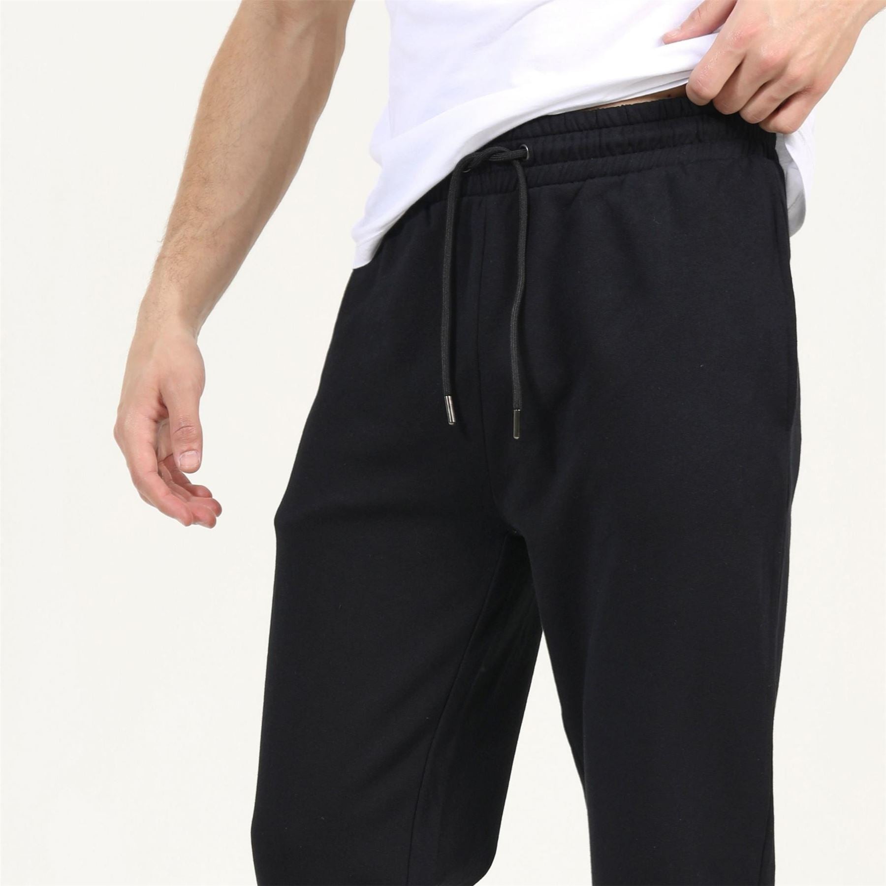 Brave Soul Straight Leg Open Hem Fleece Jogging Bottoms