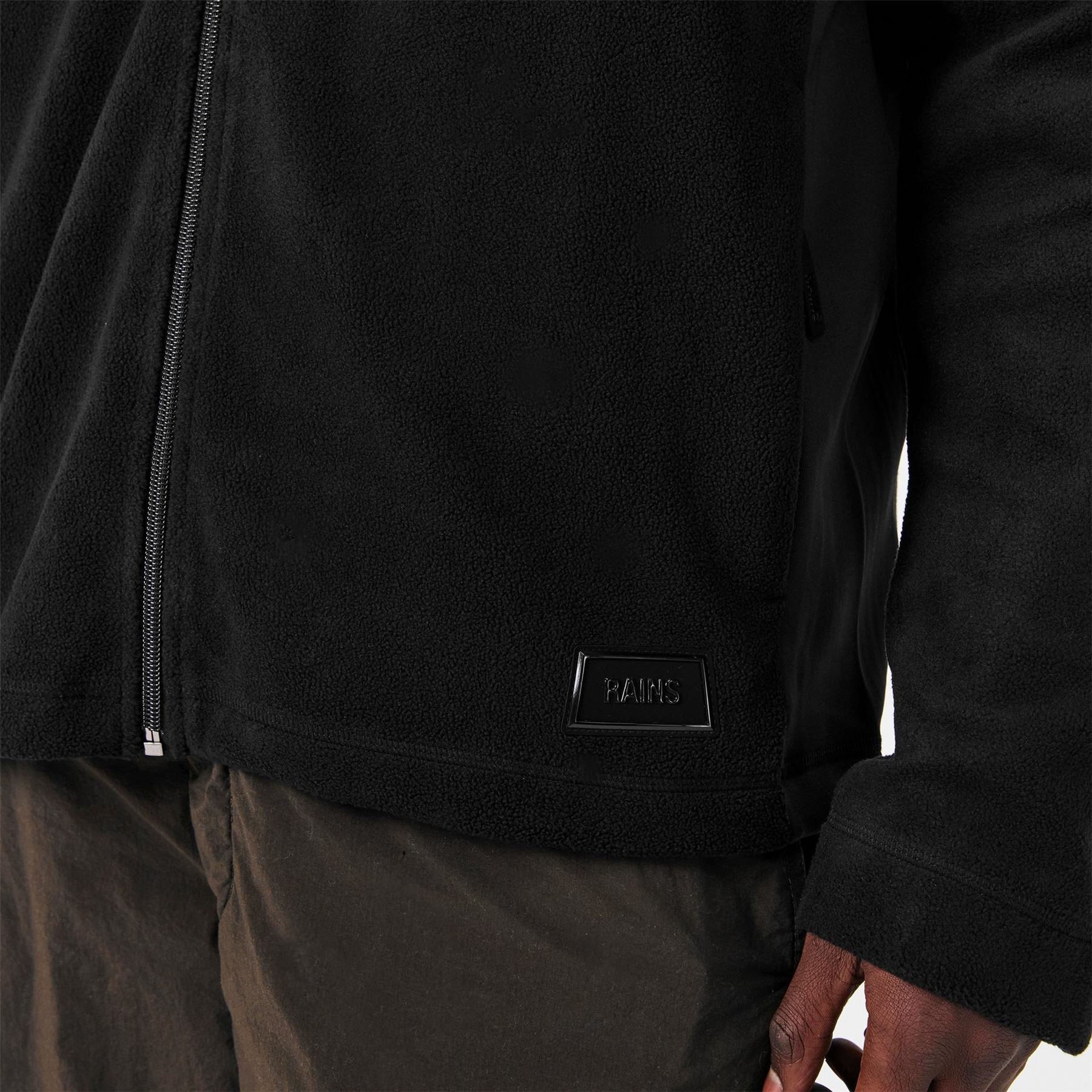 Rains Sintra Hooded Neck Solid Patterned Full Zipper Jacket