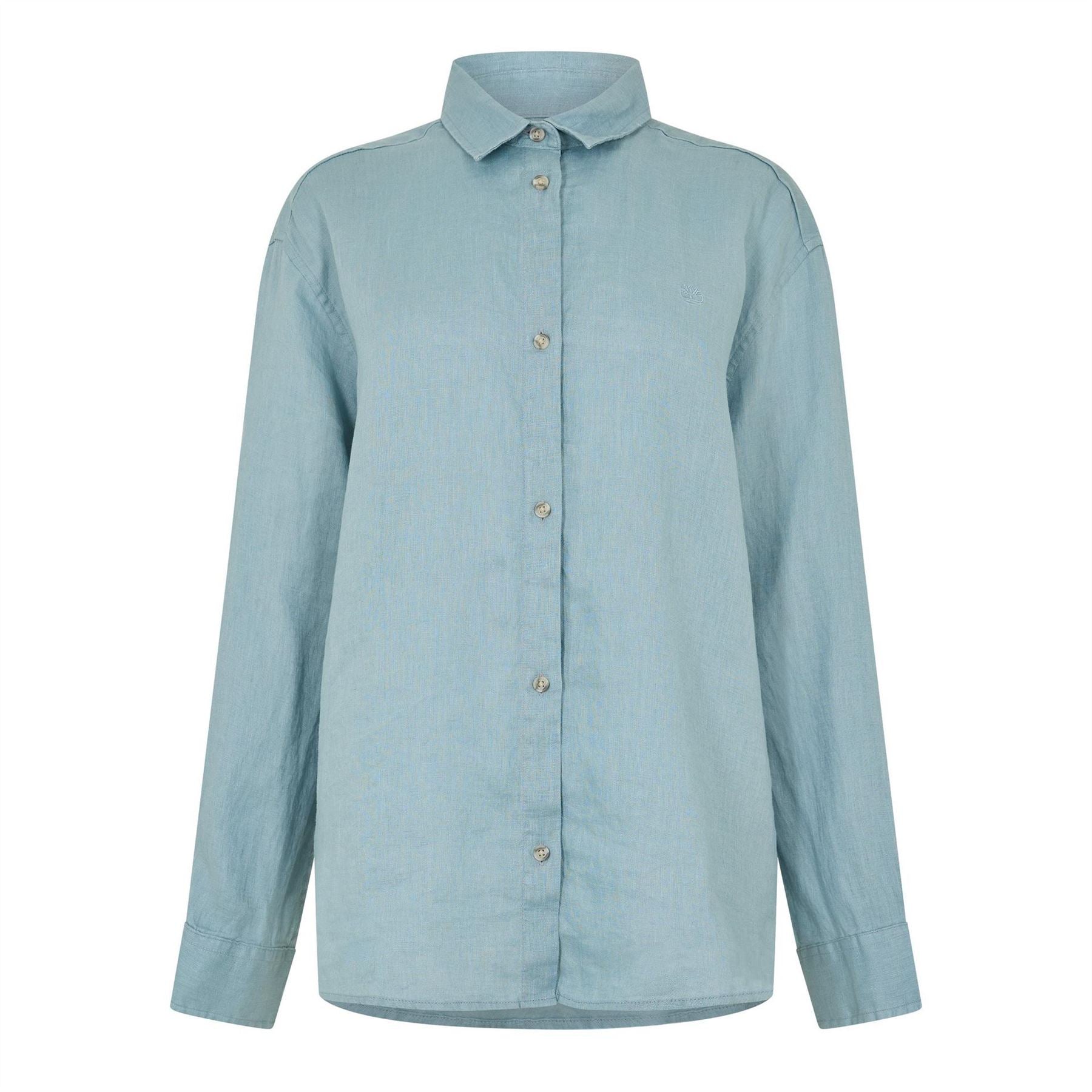 Timberland Linen Citadel Collared Long Sleeve Shirt