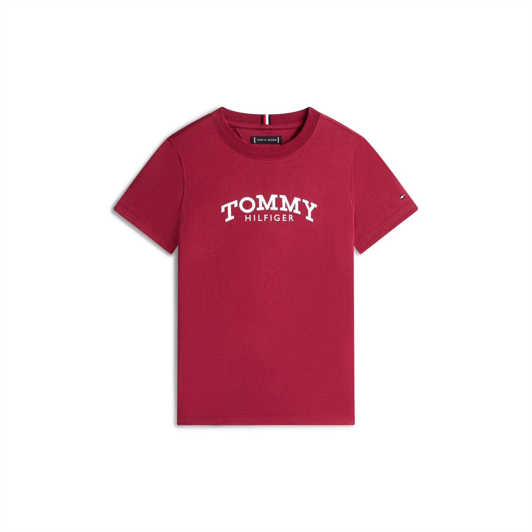 Tommy Hilfiger Lettering Crew Neck Short Sleeve Jersey T-Shirt