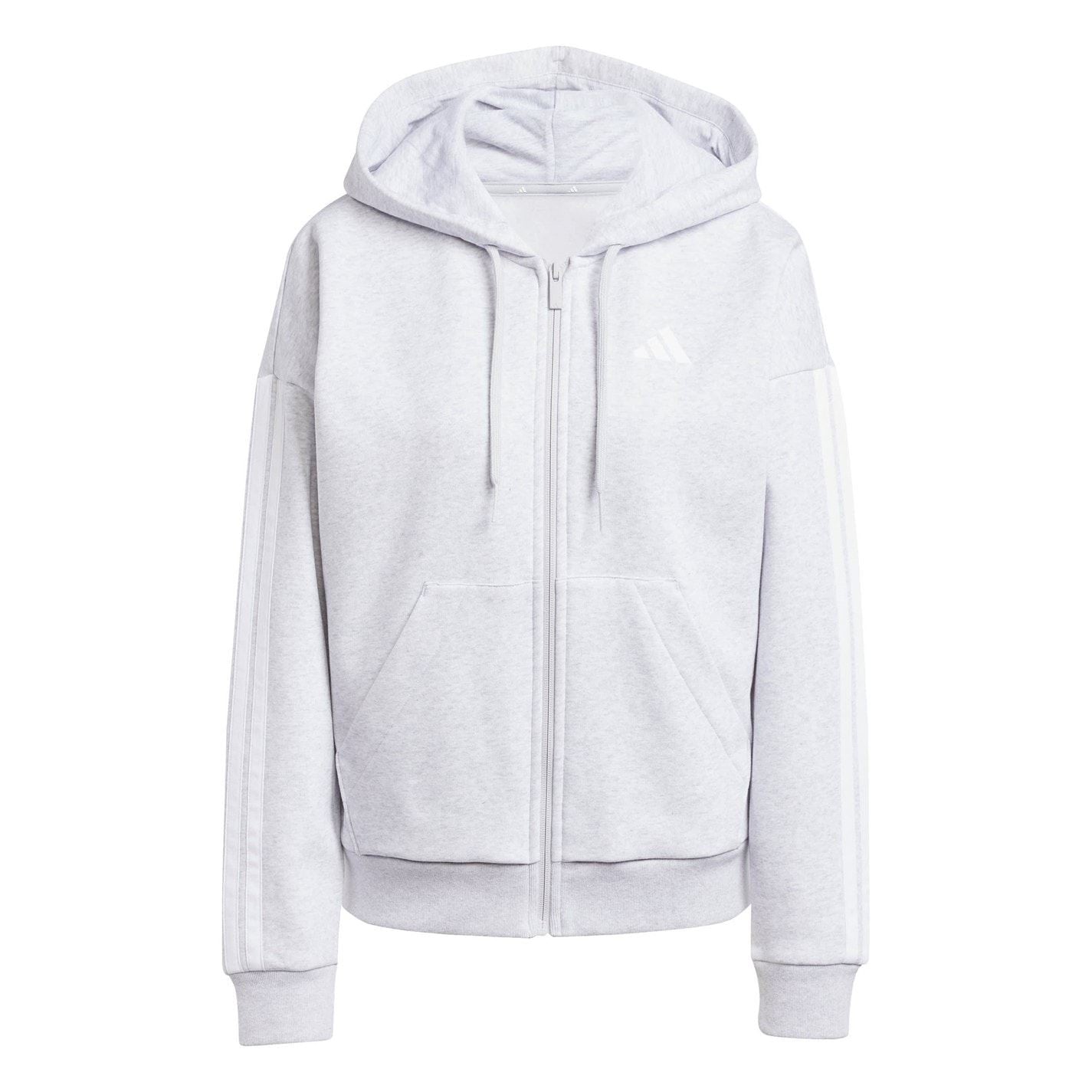 adidas Womens Essentials 3 Stripe Zip Track Hoodie
