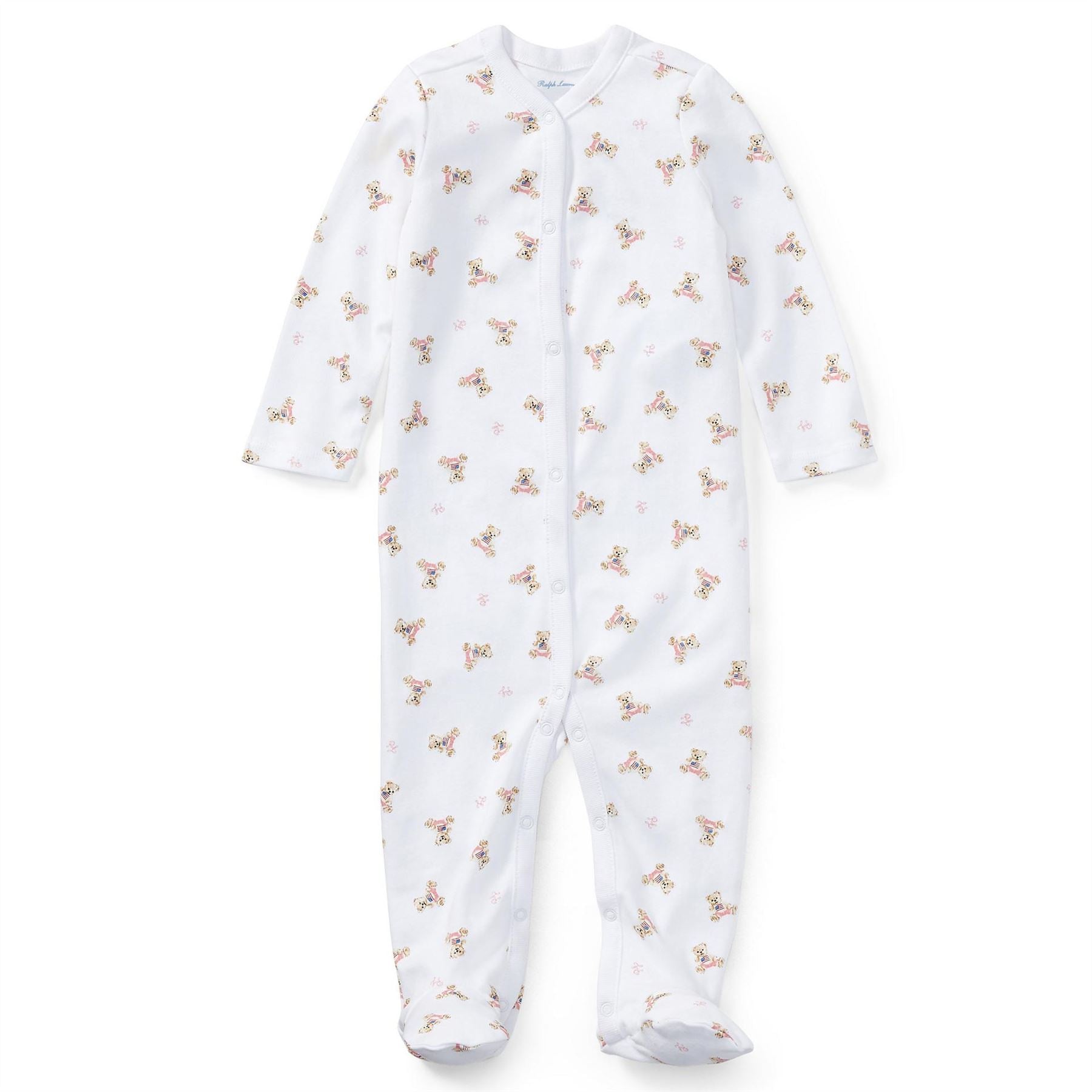 Polo Ralph Lauren All Over Print Footed Sleepsuit