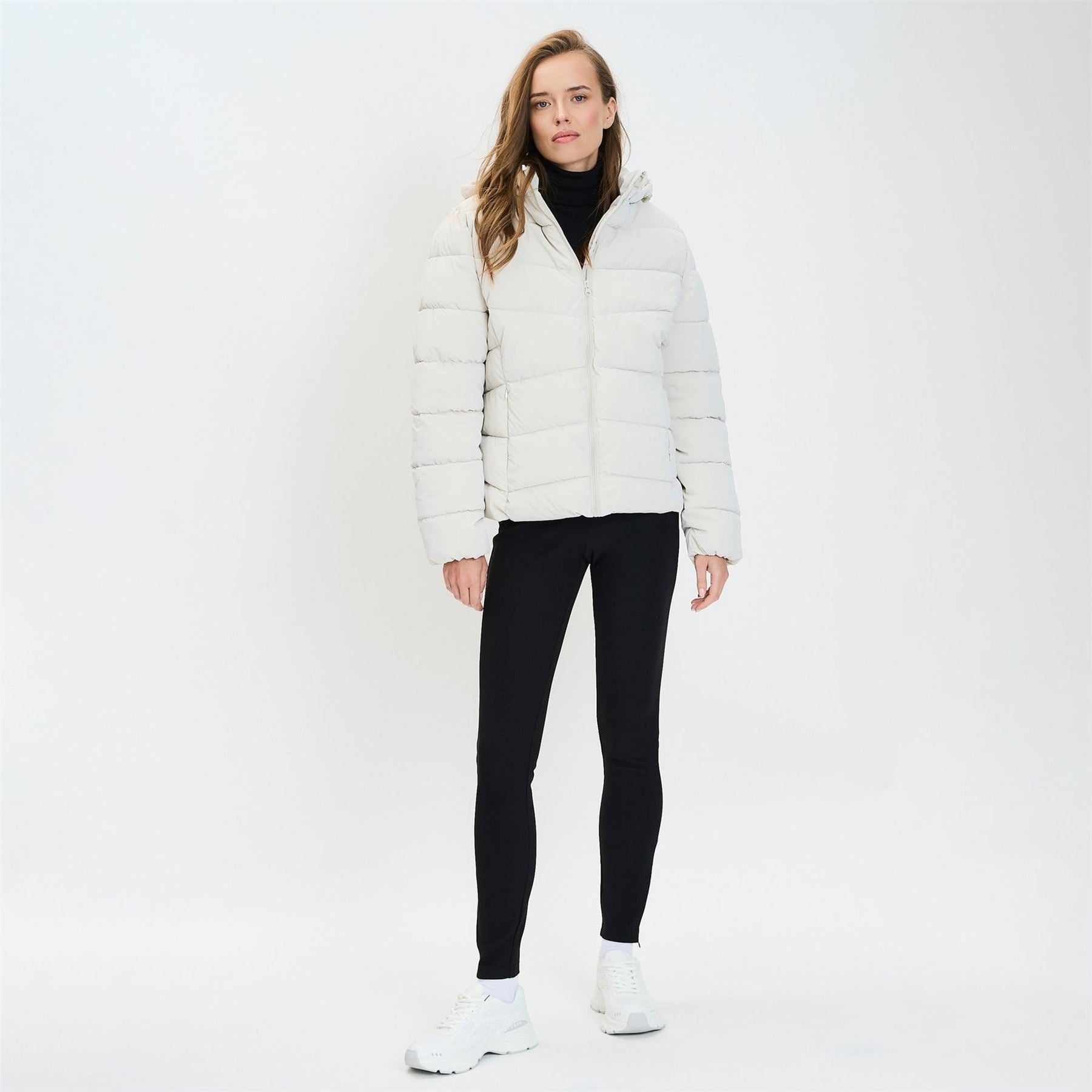 Minoti Women Velvet Feel Padded Jacket Grey Xs xl