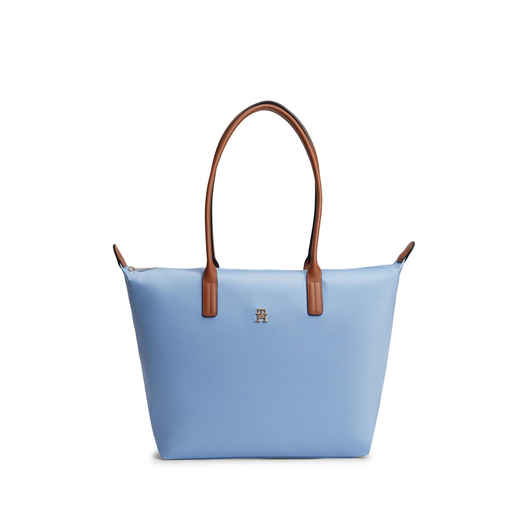Tommy Hilfiger Popette Trapezoid Shape Tote Bag with Gold Tone Hardware