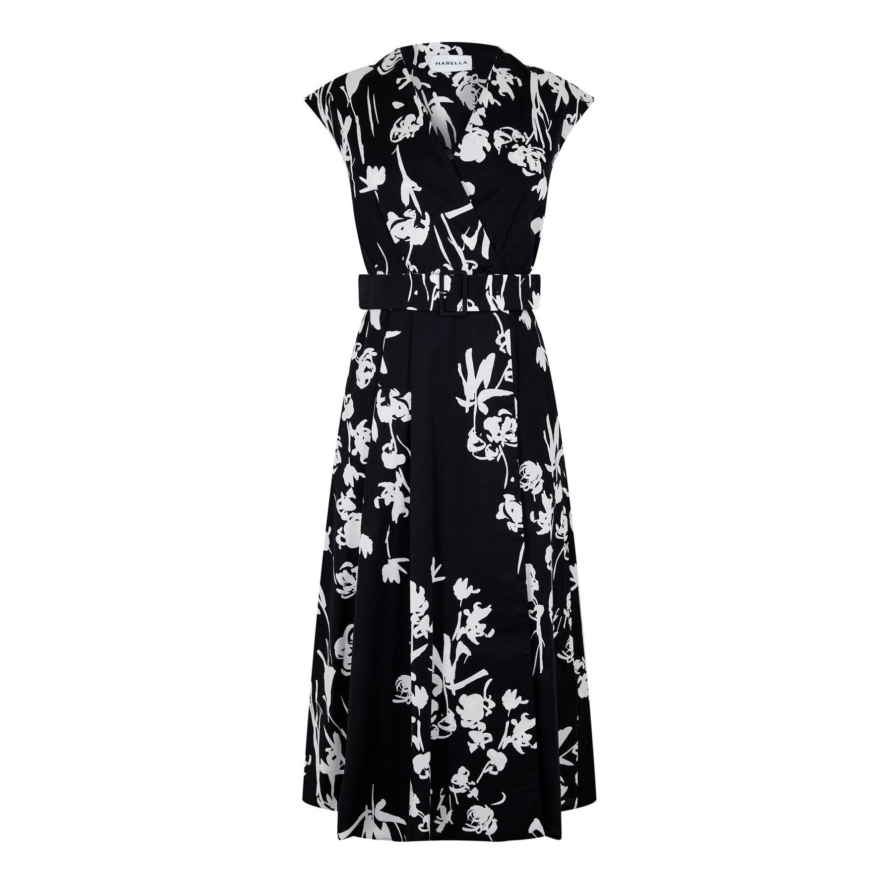 Marella V-Neck Midi Wrap Dress