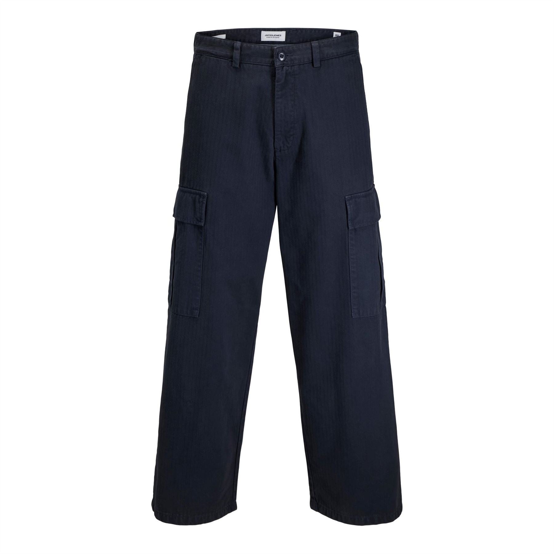 Jack and Jones Owen Solid Patterned Wide Leg Combat Pants
