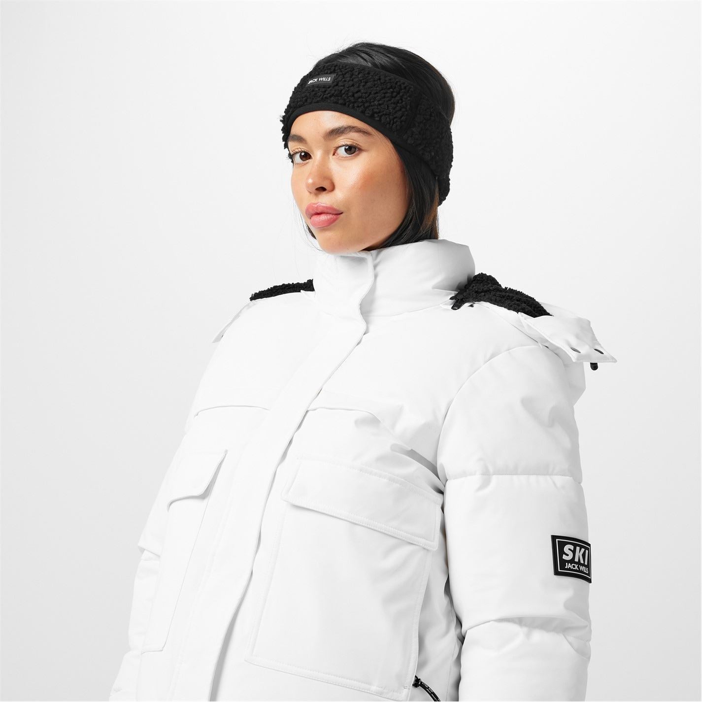 Jack Wills Cropped Hooded Ski Jacket