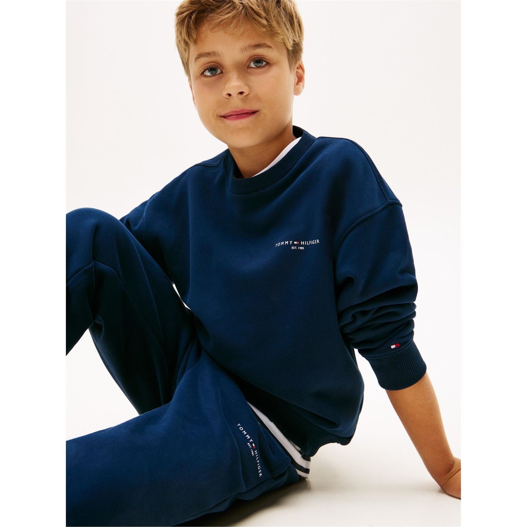 Tommy Hilfiger Crew Neck Long Sleeve Sweatshirt Jogger Coord Set