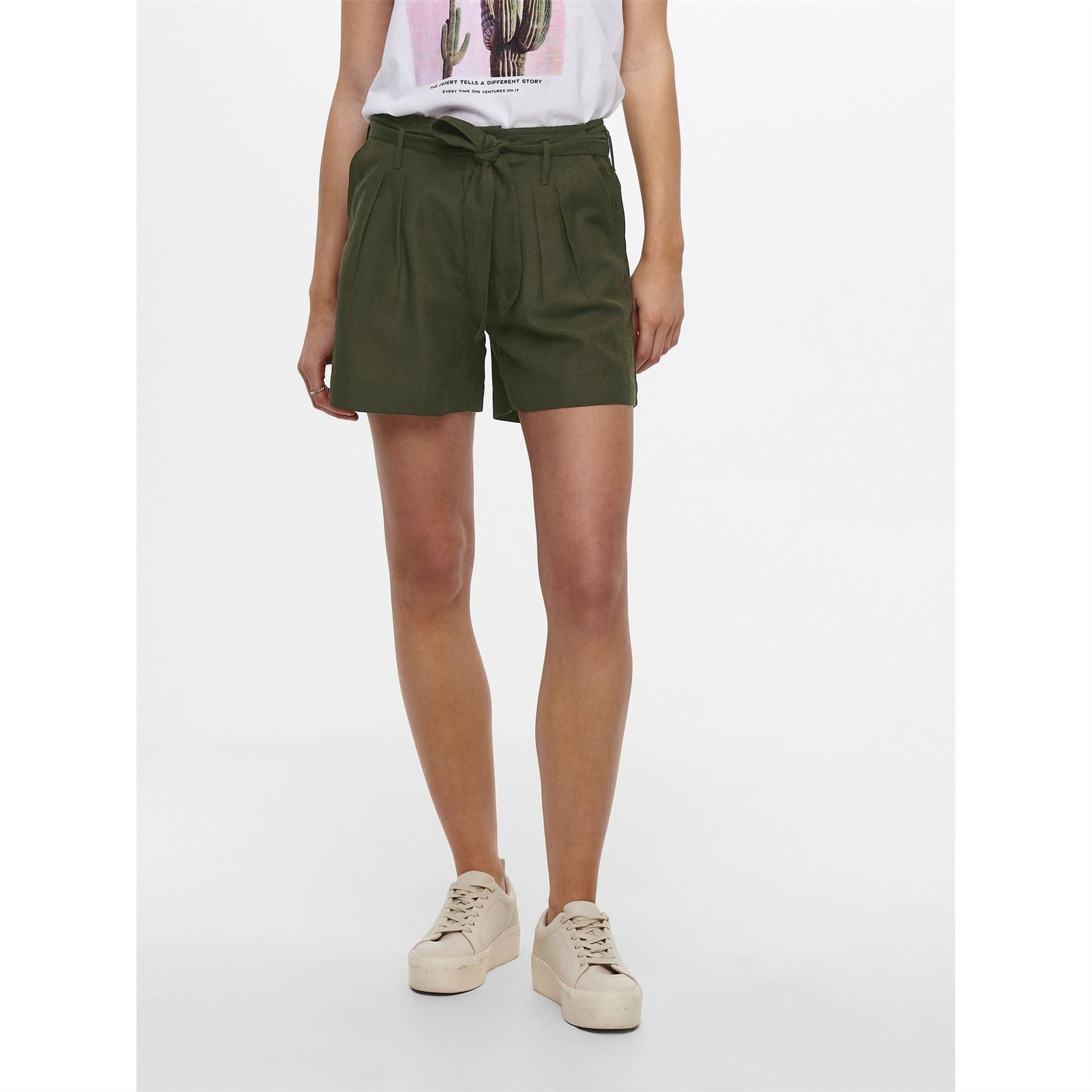 Only High Waisted Woven Tracksuit Shorts