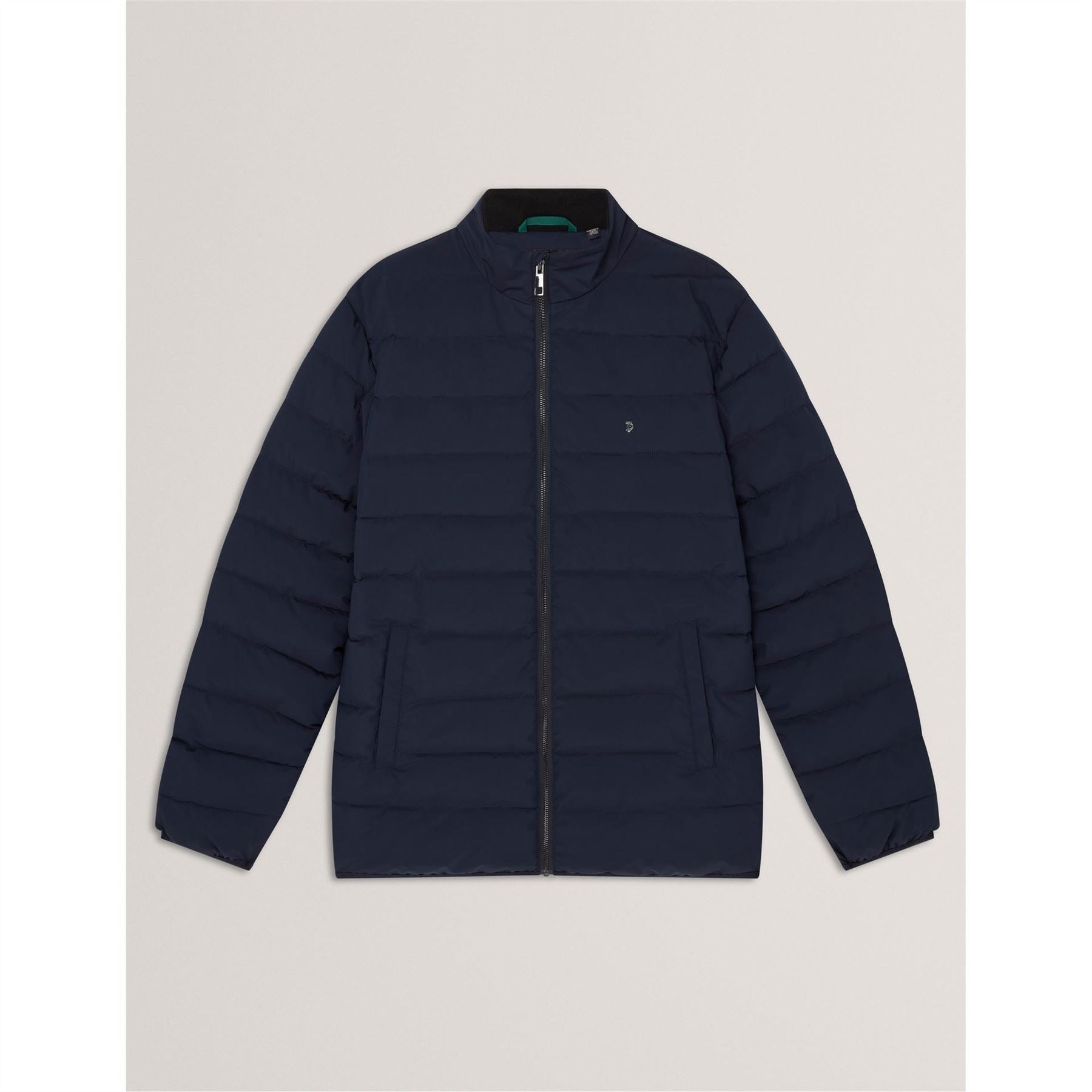 Ted Baker Horizontal Stripe Patterned Puffer Jacket with Zipped Pocket
