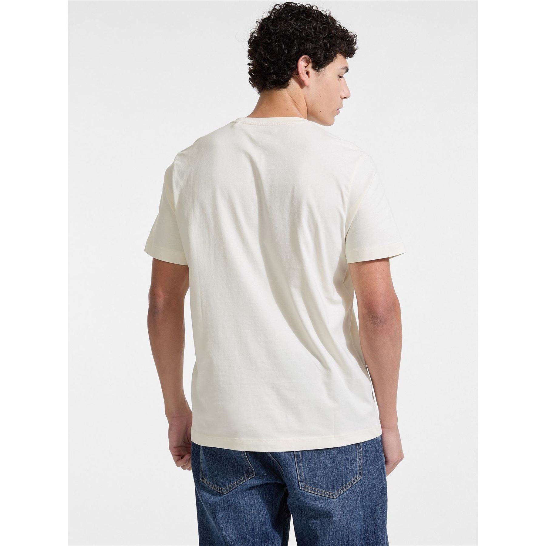 Guess Regular Fit Logo Print Crew Neck T-Shirt