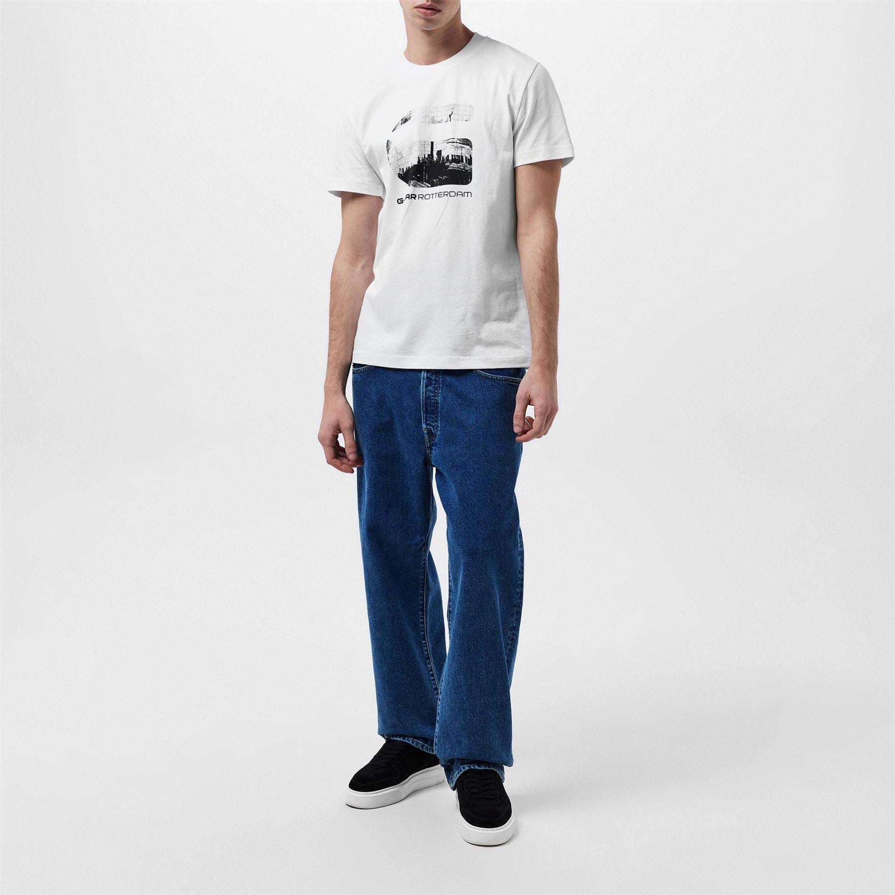 G Star Rotterdam Globe Lettering T-Shirt