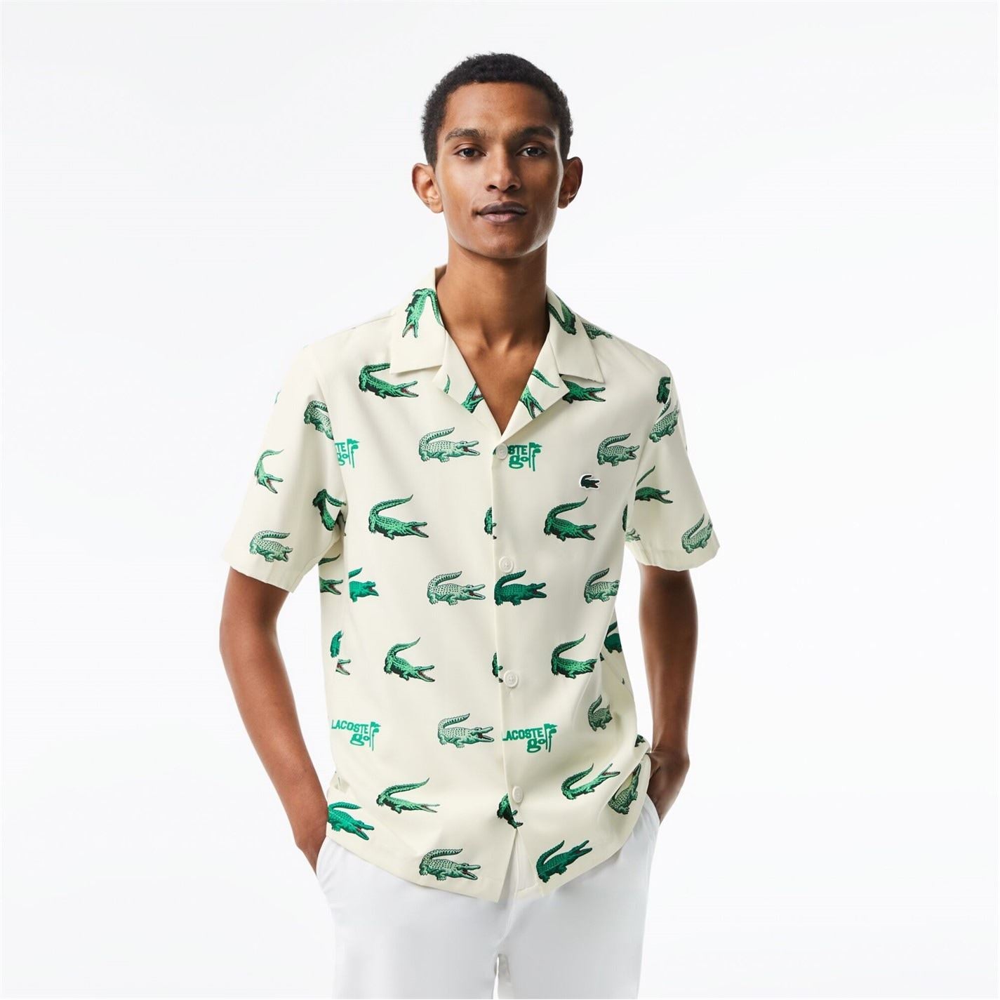Lacoste Aop Regular Fit Short Sleeve Shirt