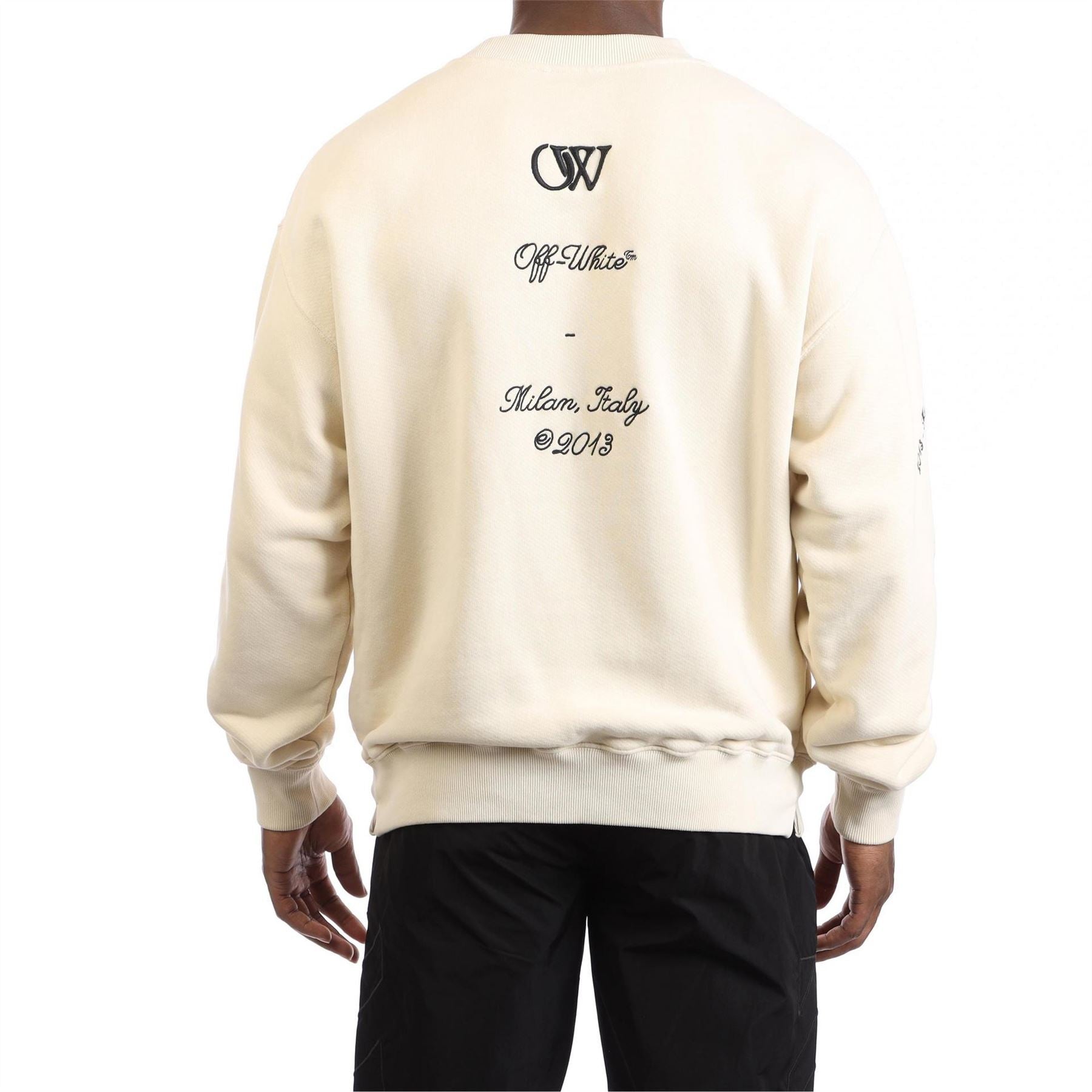 Off White Logo Skate Crewneck Sweatshirt