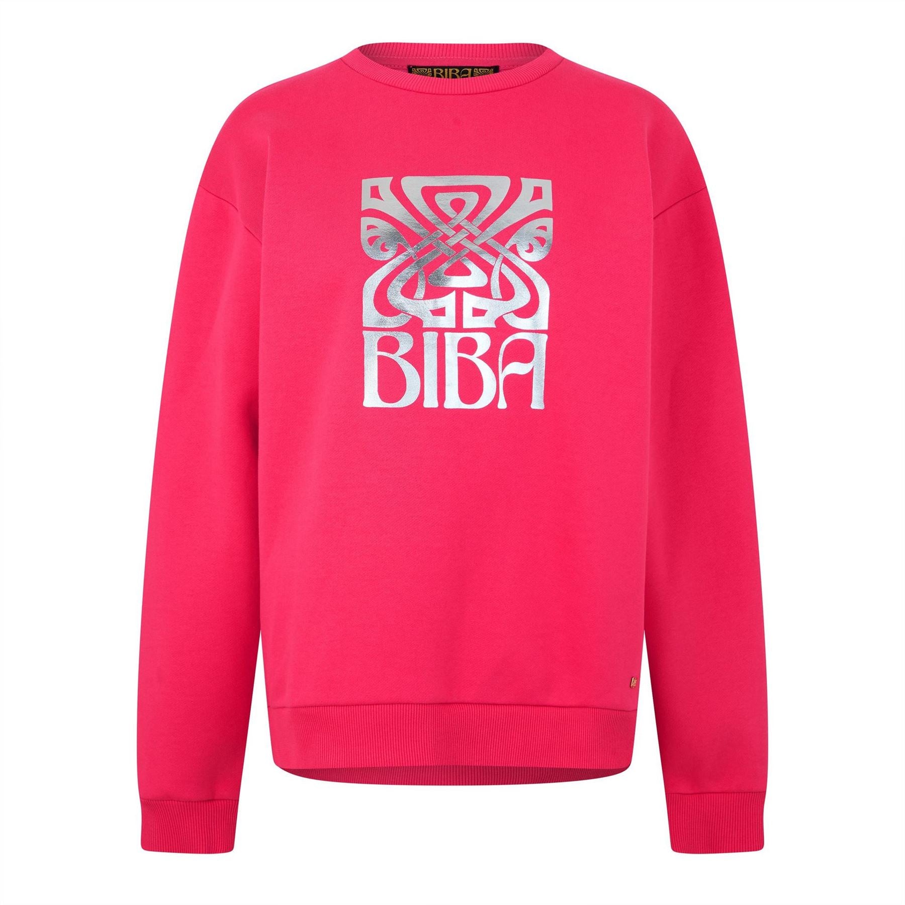 Biba Relaxed Fit Graphic Crew Neck Sweatshirt