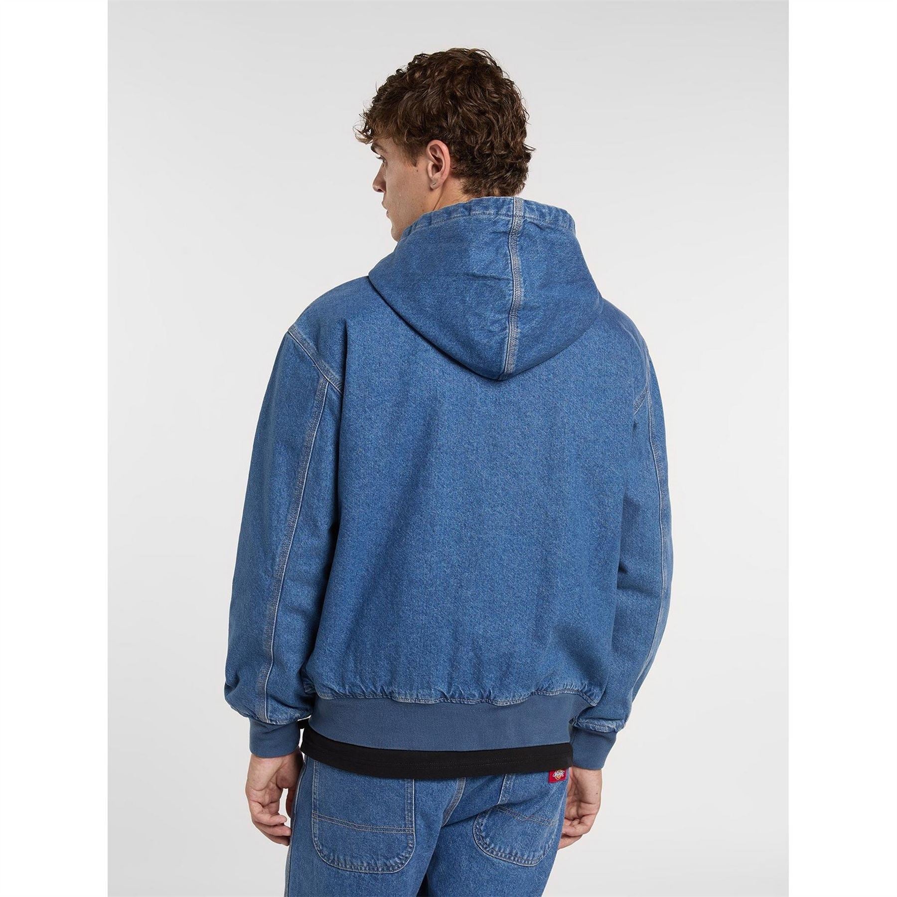 Dickies Mens Denim Hood Bomber
