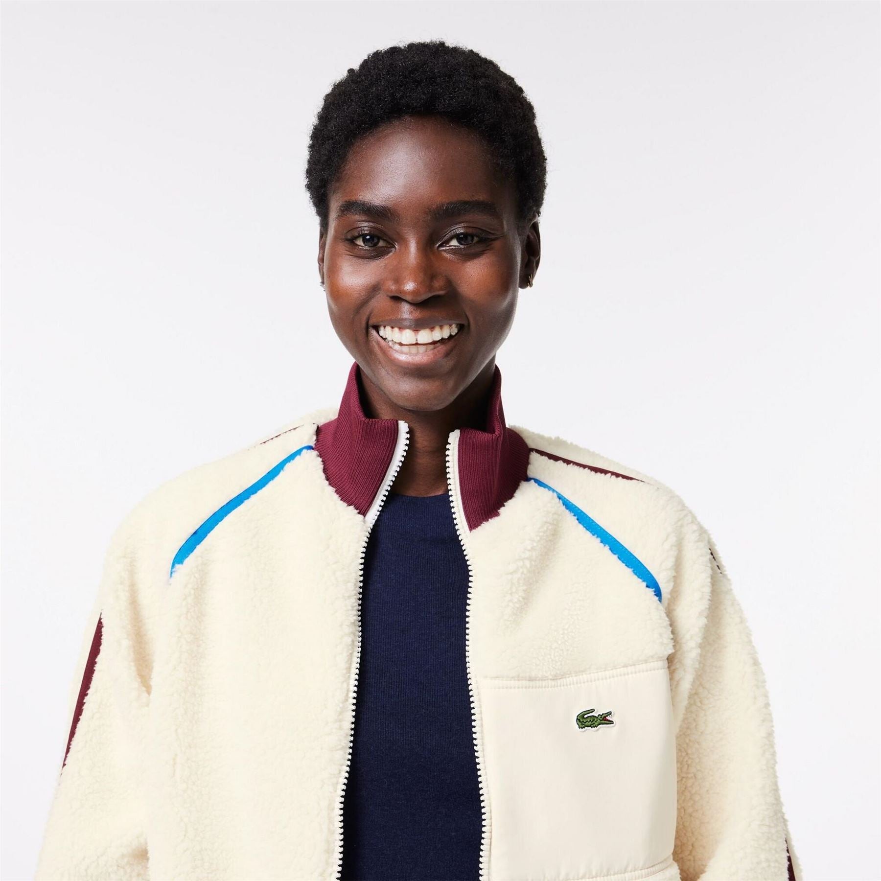 Lacoste Sherpa Zip Collar Long Sleeve Rain Anorak