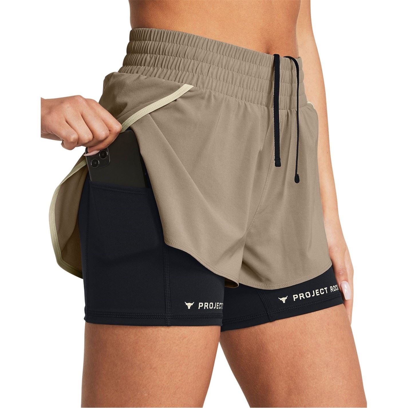 Under Armour Womens Armour Pjt Rck Leg Day Flex Short Gym