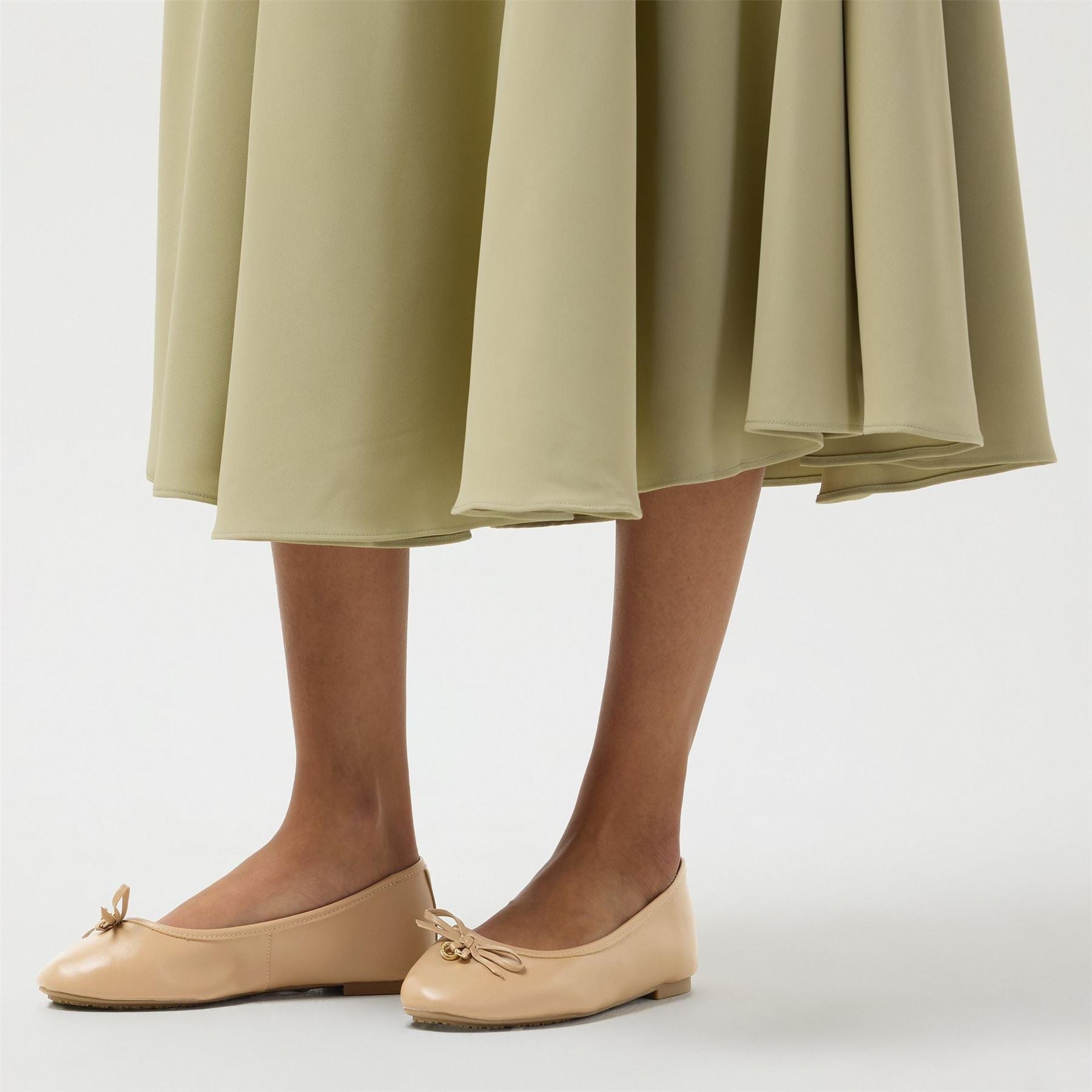 Dune London Bow Embellished Ballet Flats Pumps