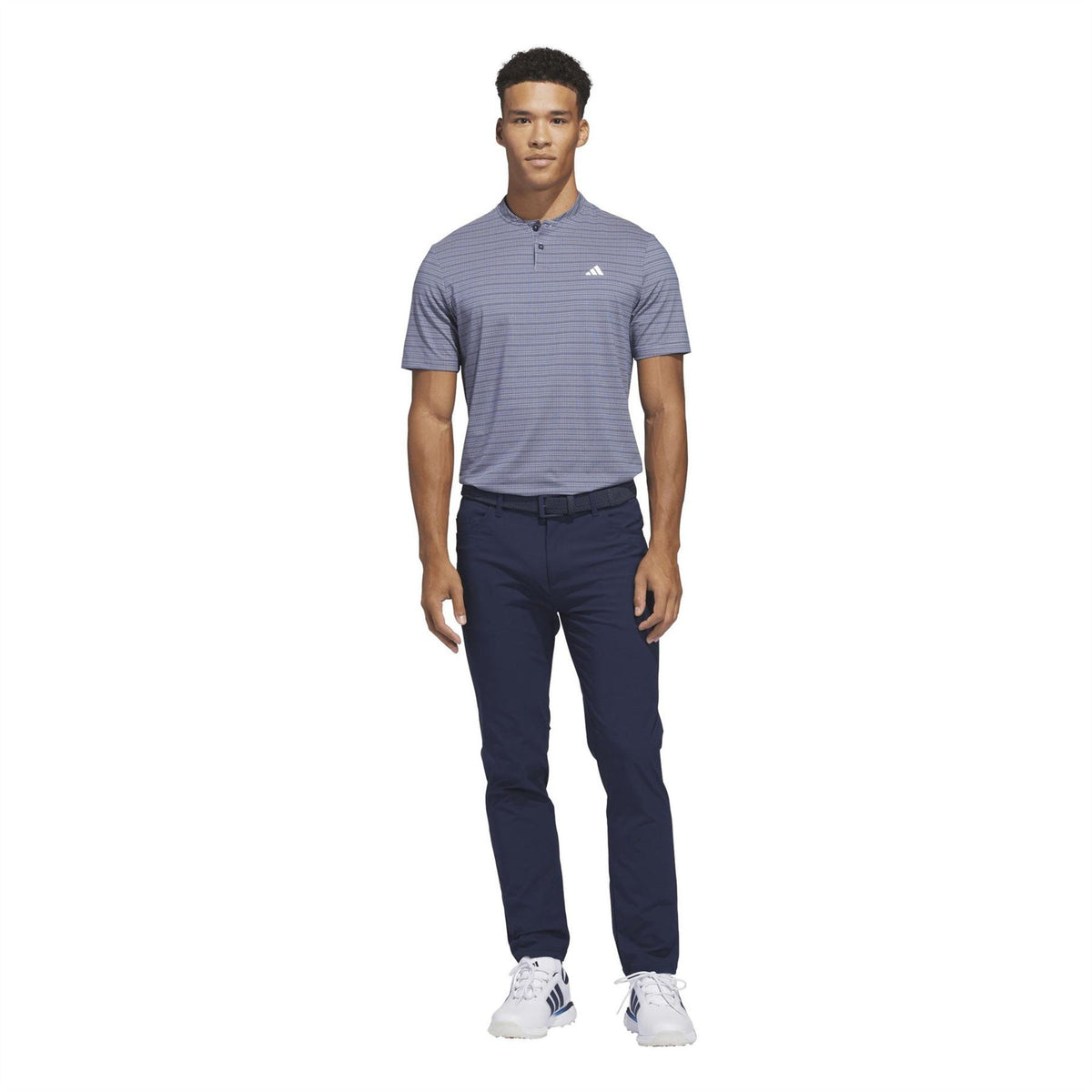 adidas Sport Bold Logo Crew Neck Band Collar Short Sleeve T-Shirt
