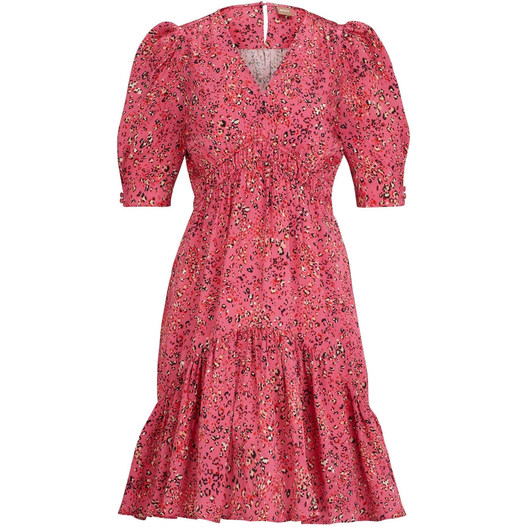 Boss Dizziano V-Neck Short Sleeve Mini Dress