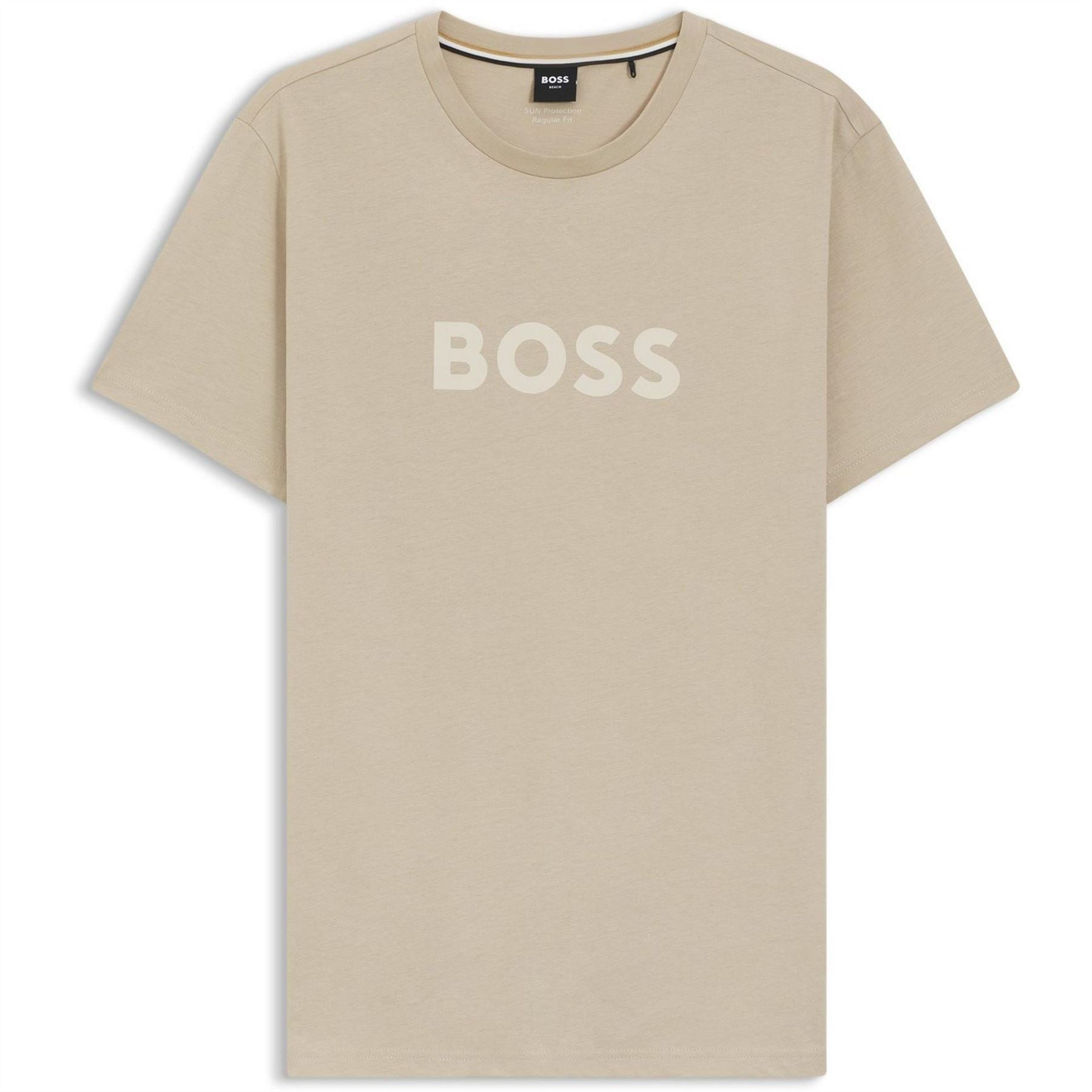 Boss Wordmark Central Logo Crew Neck Short Sleeve T-Shirt