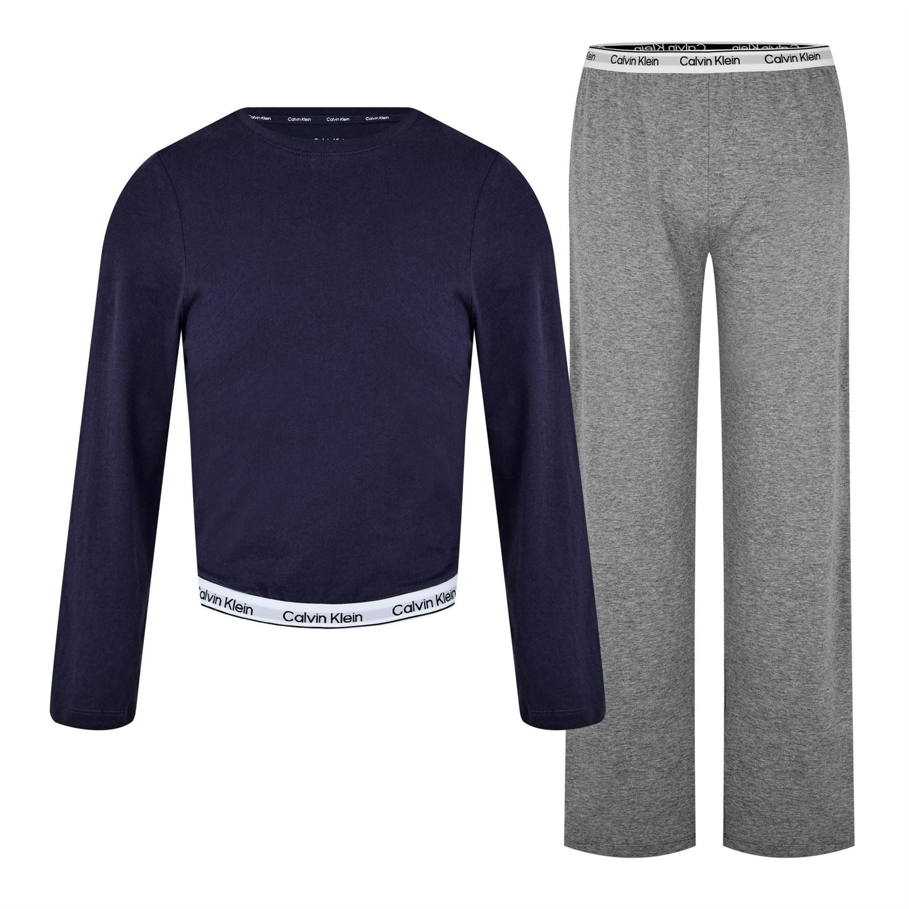 Calvin Klein Sleeved Shirt And Pyjama Trouser Set  Junior
