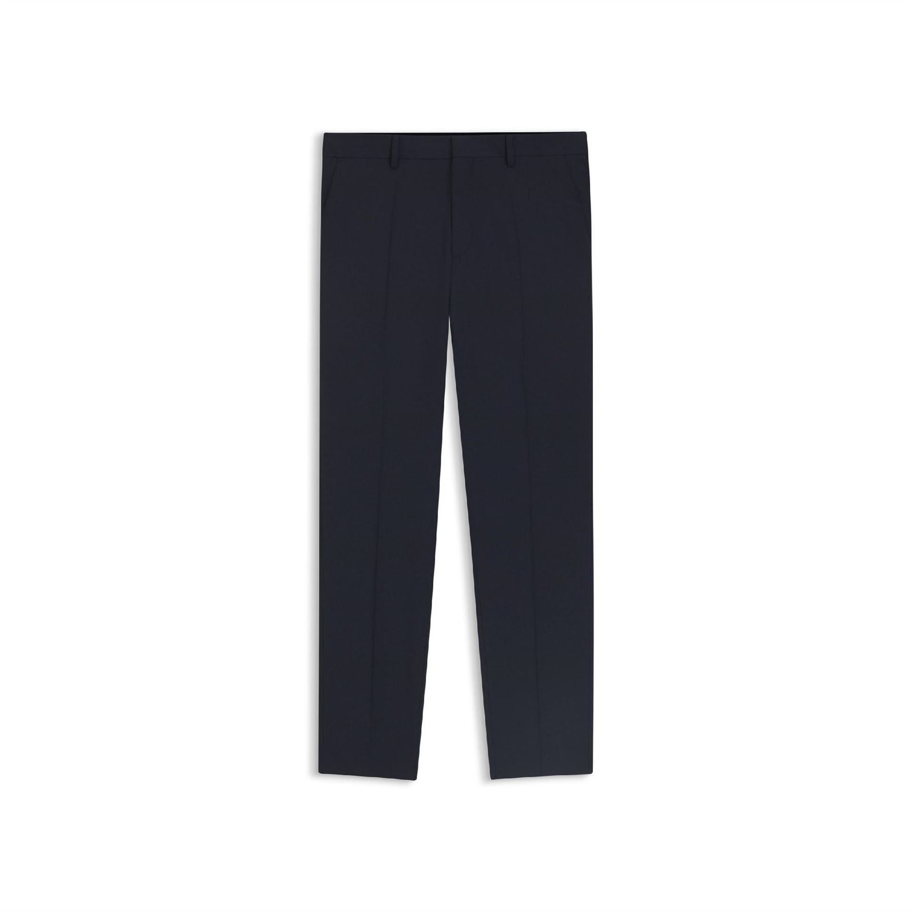 Boss Lenon Solid Patterned Straight Suit Trousers