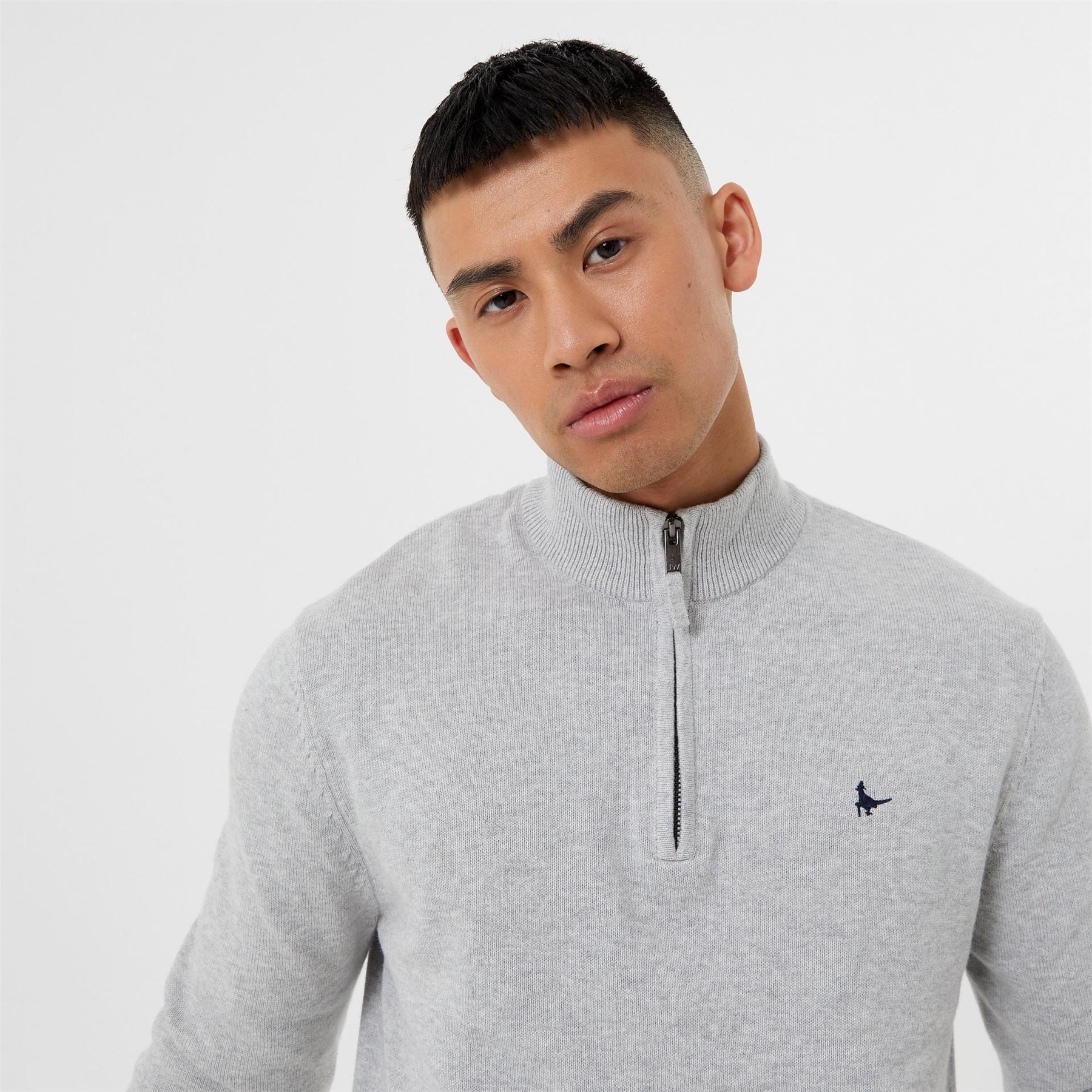Jack Wills Mens Funnel Neck Half Zip Jumper