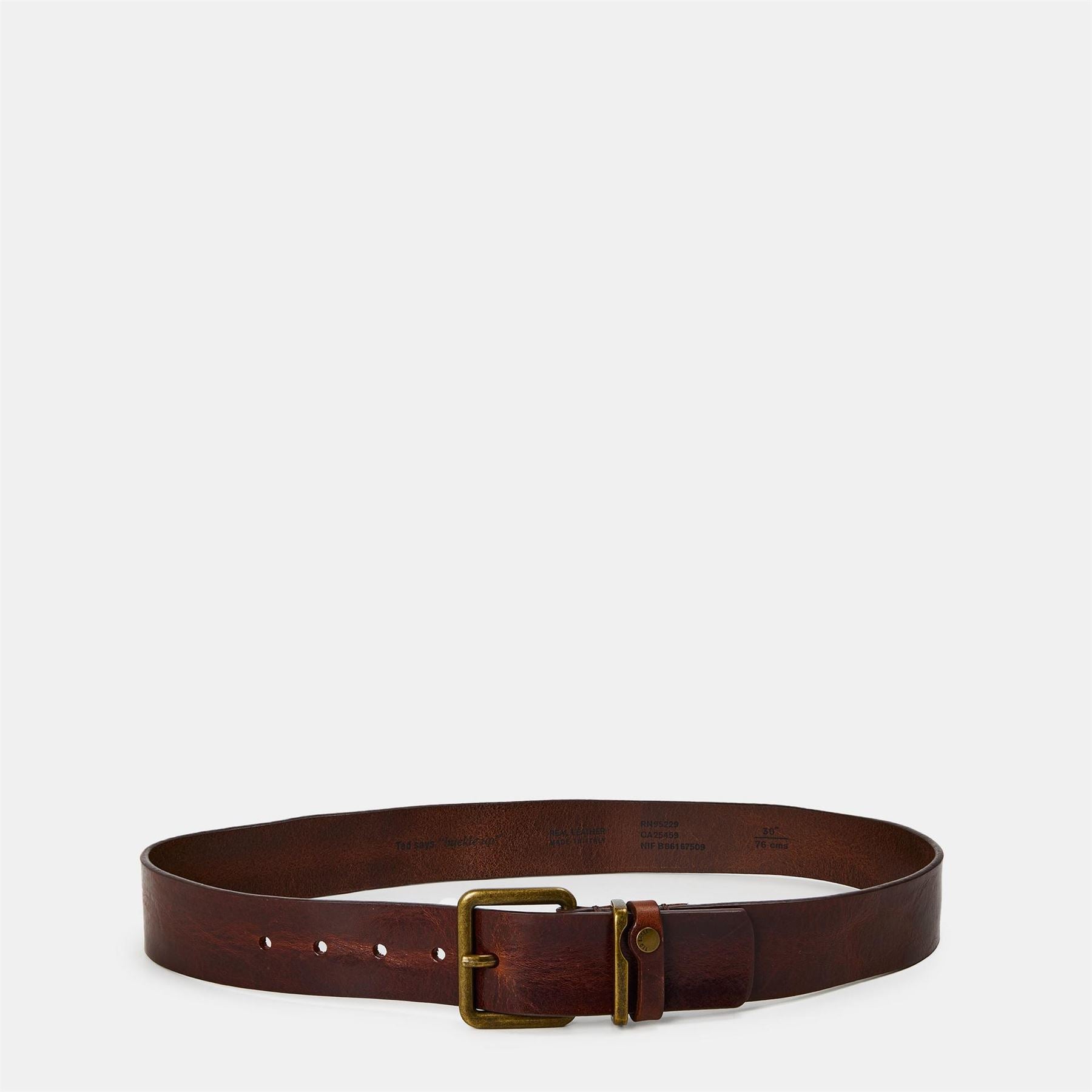 Ted Baker Leather Pin Buckle Belt with Logo