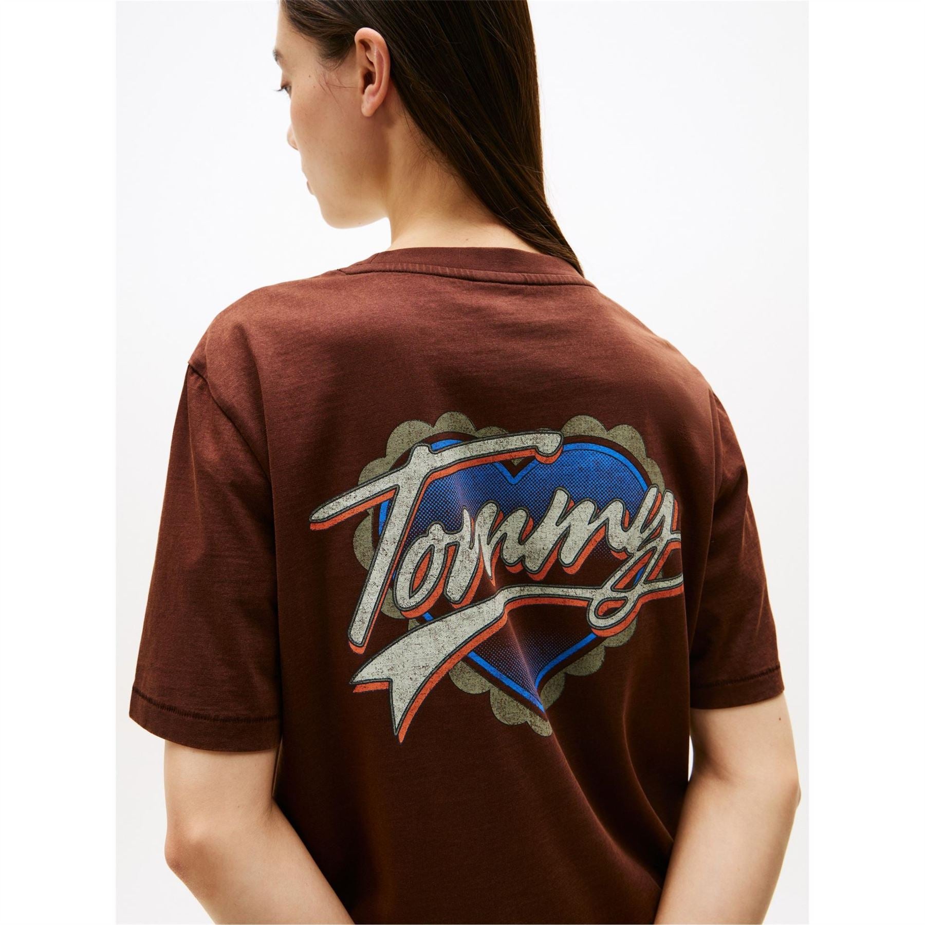 Tommy Jeans Heart Graphic Crew Neck Short Sleeve T-Shirt