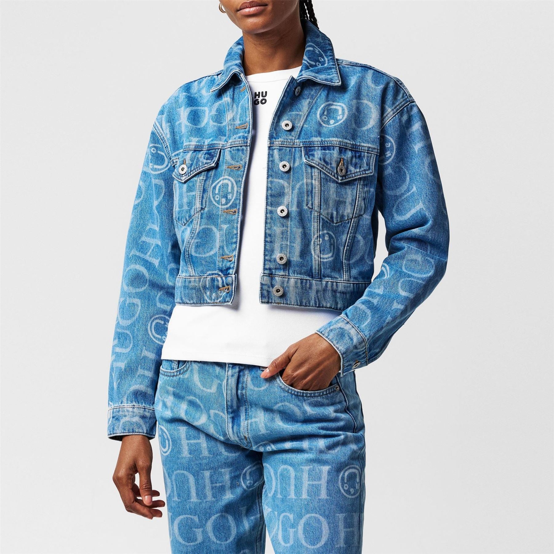 Hugo Galatea Blue Structured Denim Jacket