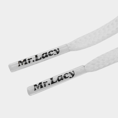 Mr Lacy White Football Laces Slim